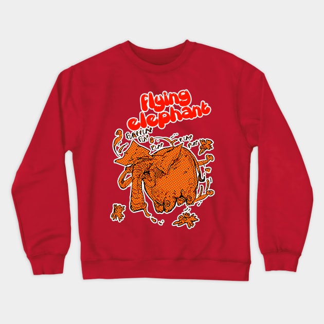 flying elephant Crewneck Sweatshirt by anticute